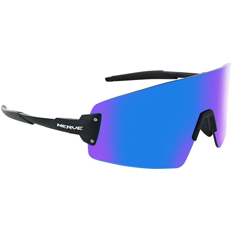 Optic Nerve FixieBLAST Sunglasses – Matte Black Smoke Lens with Blue Mirror