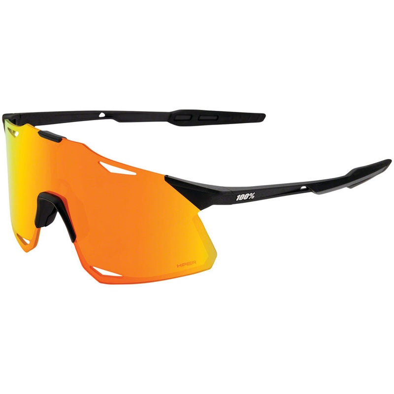 100% Hypercraft Sunglasses – Matte Black HiPER Red Multilayer Mirror Lens