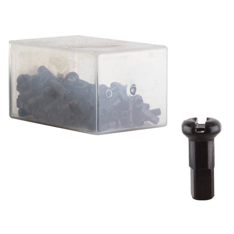 DT Swiss Standard Spoke Nipples – Aluminum 2.0 x 12mm Black Box of 100