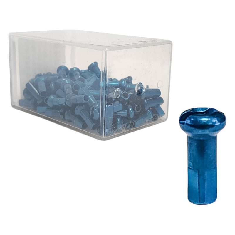 DT Swiss Standard Spoke Nipples – Aluminum 2.0 x 12mm Blue Box of 100