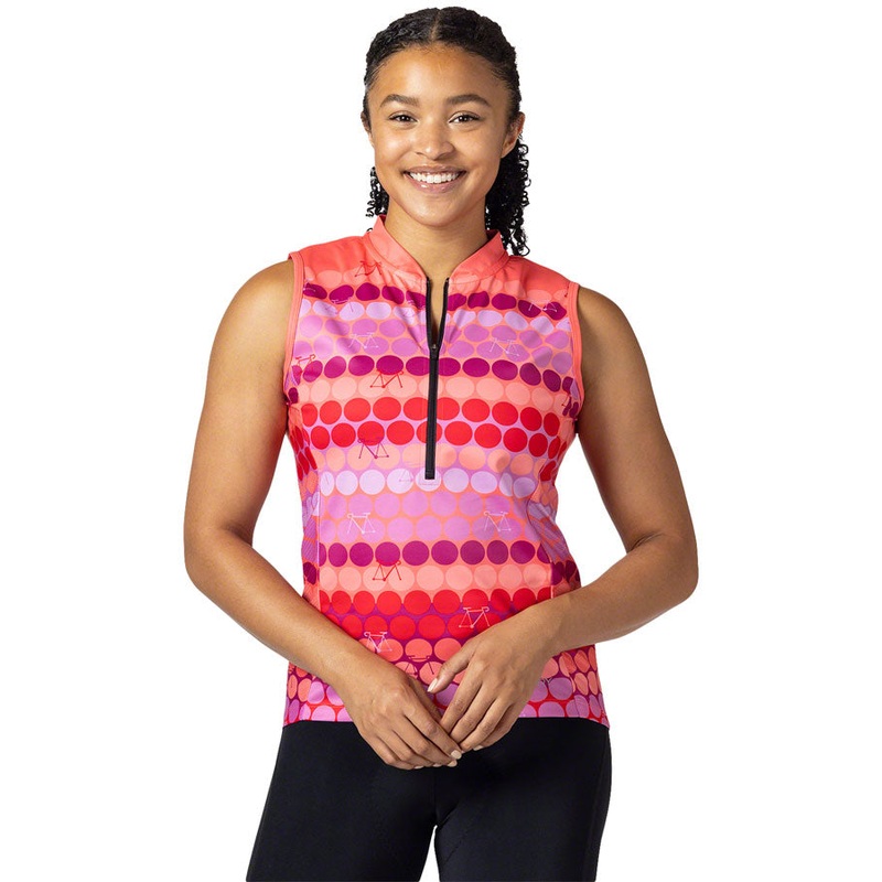 Terry Breakaway Mesh Sleeveless Jersey – Pink Dot Small