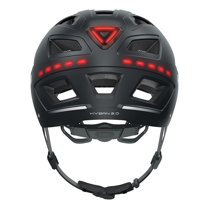 Abus Hyban 2.0 LED Helmet – Signal Black Large