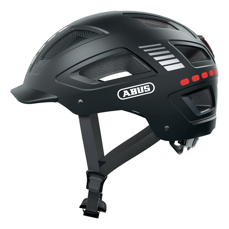 Abus Hyban 2.0 LED Helmet – Signal Black Medium