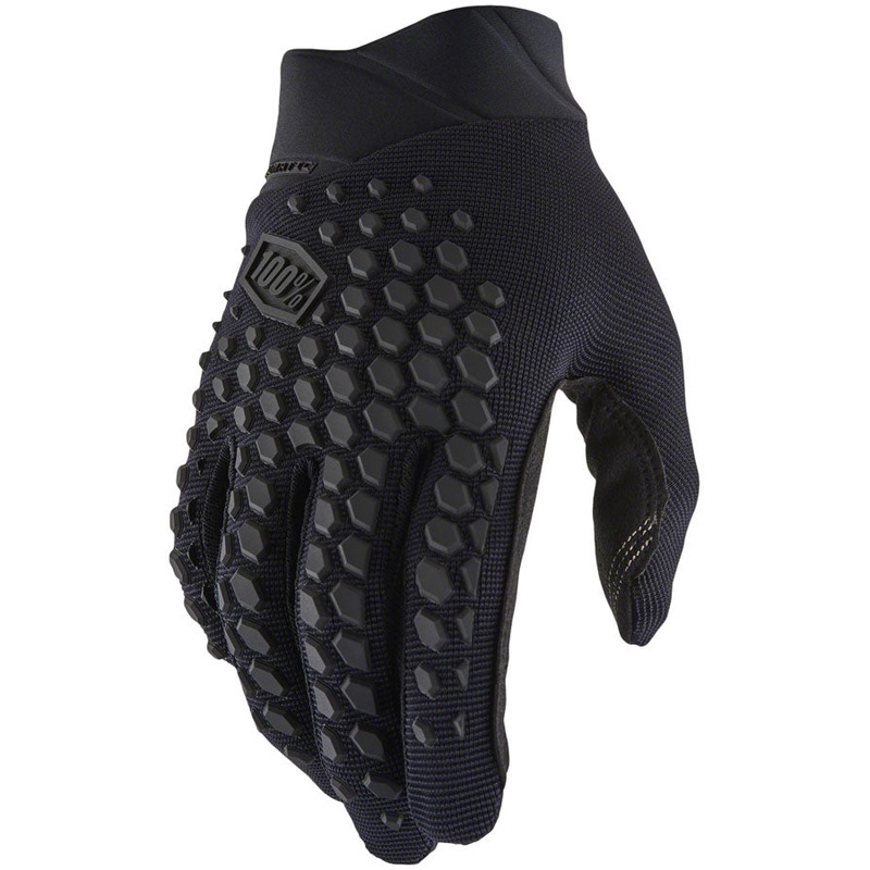 100% Geomatic Gloves – Black/Charcoal Full Finger Mens Large