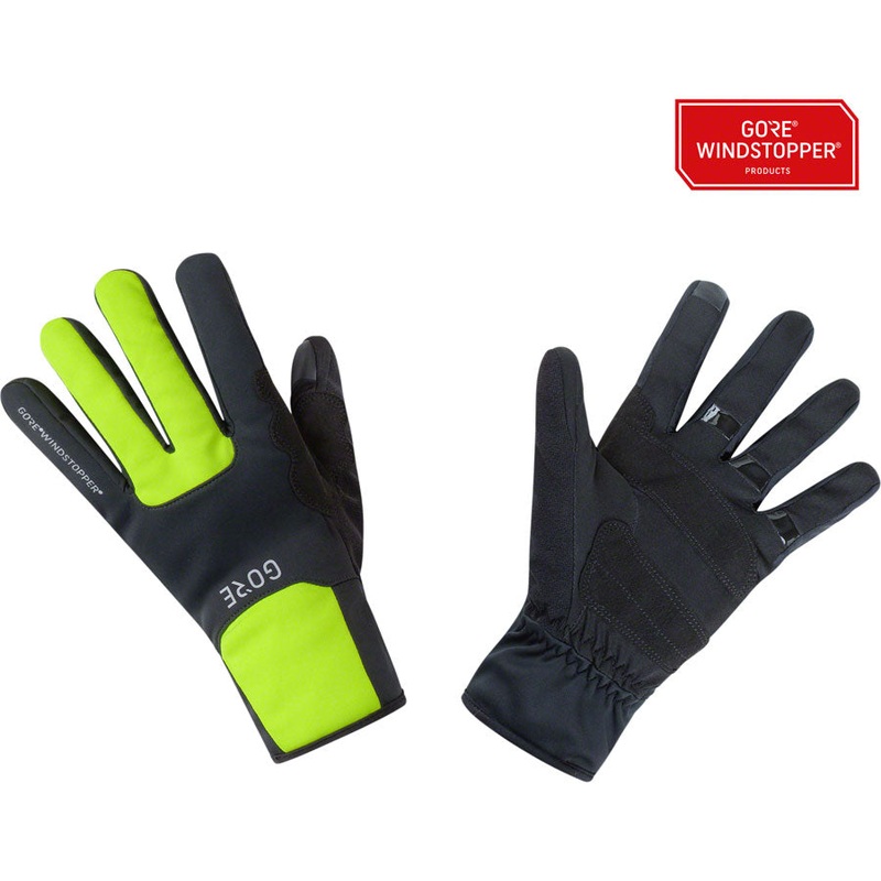 Gorewear M Windstopper Thermo Gloves – BLK/Neon YLW Full Finger 2X-Large