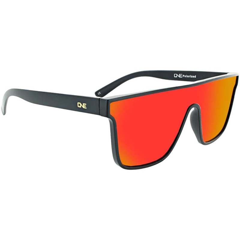 Optic Nerve ONE Mojo Filter Sunglasses – Matte BLK/Polarized Smoke Red Mirror