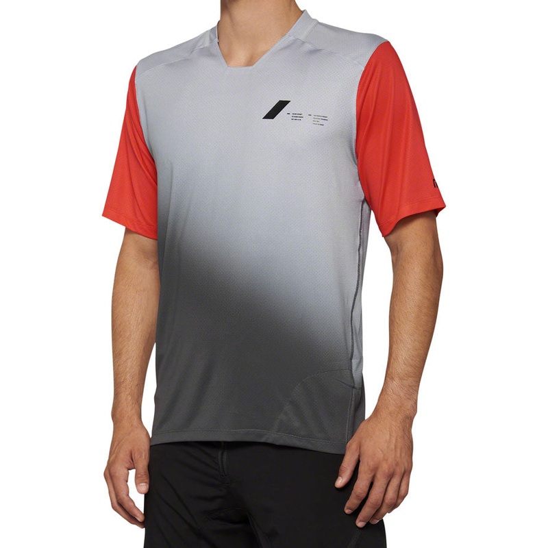 100% Celium Jersey – Gray/Red Short Sleeve Mens Medium