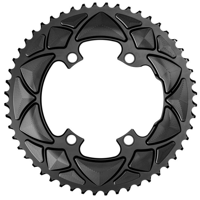 Absolute Black Round Chainring 4x110BCD Shimano Asym 52T – Black