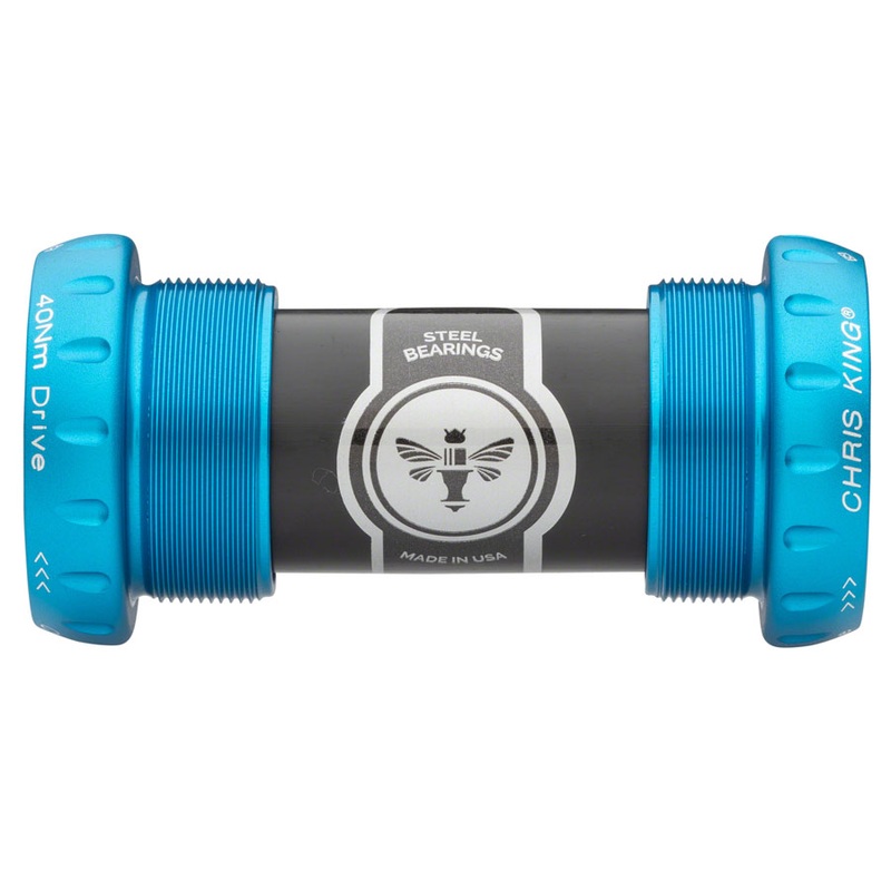Chris King ThreadFit 24 Bottom Bracket Fit Kit 4 – English For Shimano Hollowtech II Matte Turquoise