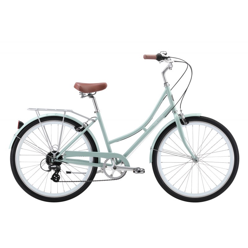 Pure cycles City Step-Through 26` 8-Speed Step-Thru 43cm / 26` Crosby – Seafoam 26` White 8 Speed Rim Brake