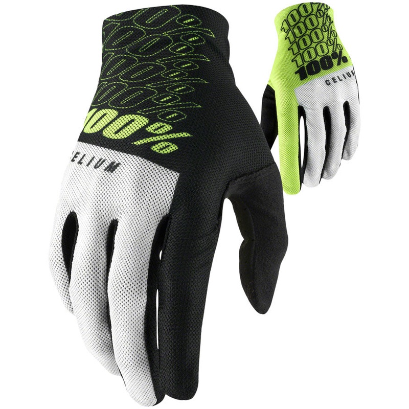 100% Celium Gloves – Yellow Full Finger Mens X-Large