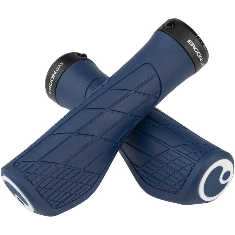 Ergon GA3 Grips – Nightride Blue Lock-On Small