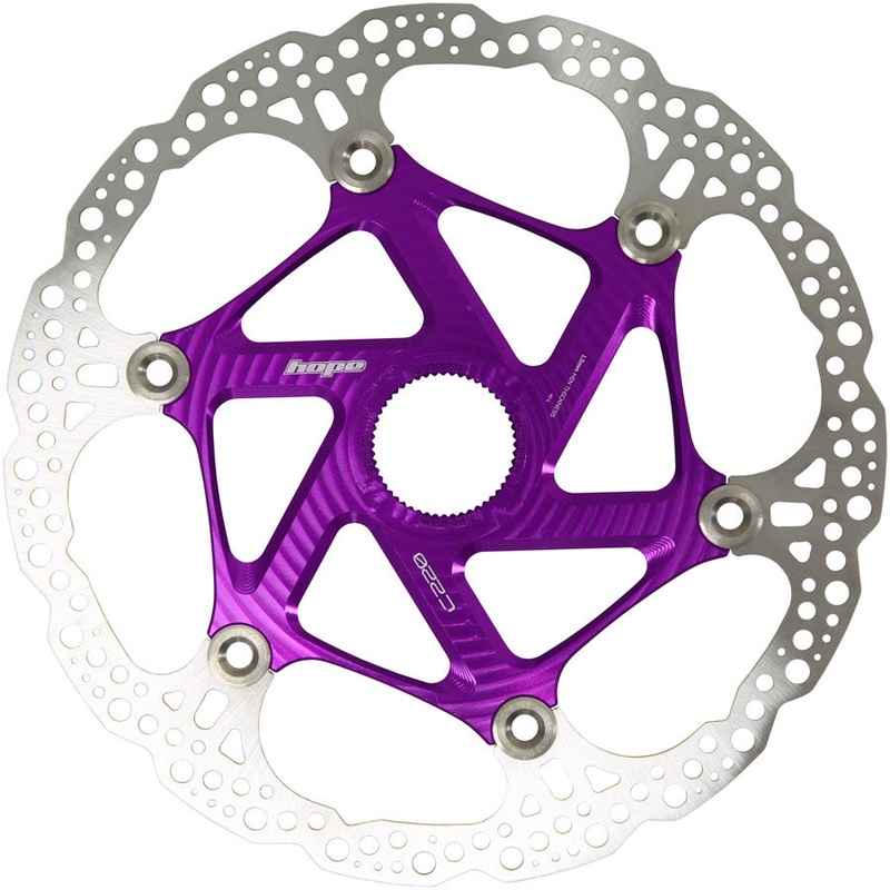Hope MTB Floating Centre-Lock Disc Brake Rotor – 220mm Center-Lock Purple