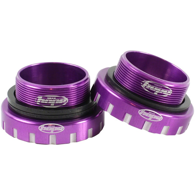 Hope BSA30 Threaded Bottom Bracket – 68/73/83/100/120mm For 30mm Spindle Stainless Purple
