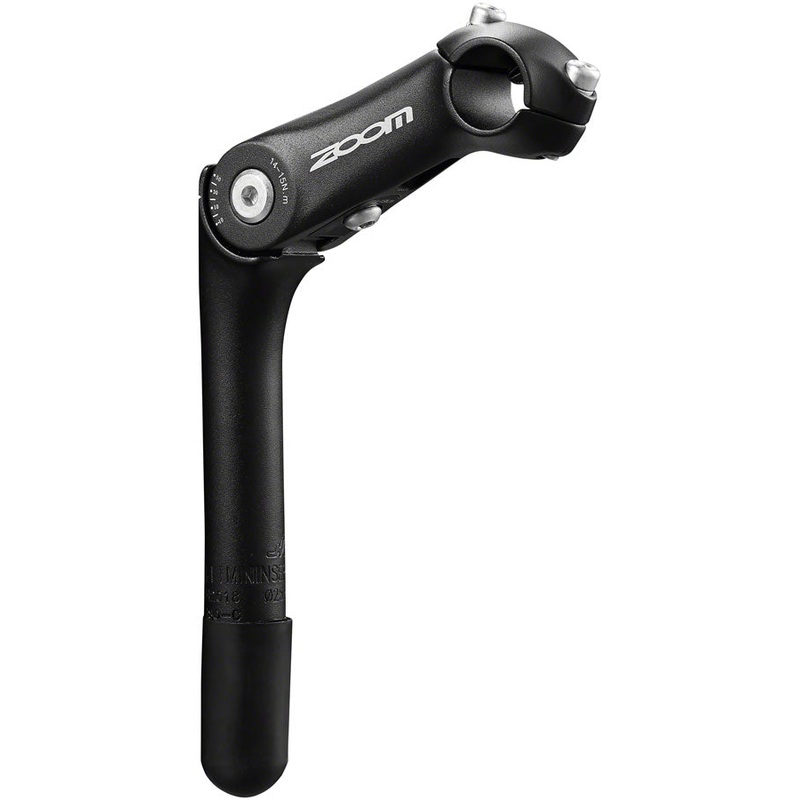 Zoom Quick Comfort Adjustable Stem – 90mm 25.4 Clamp Adjustable 80-150deg 22.2-24tpi Quill Aluminum BLK