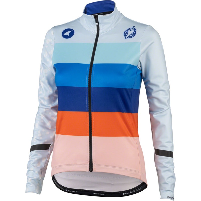 Salsa Arctica Womens Long Sleeve Jersey – Light Blue w/Stripes Medium