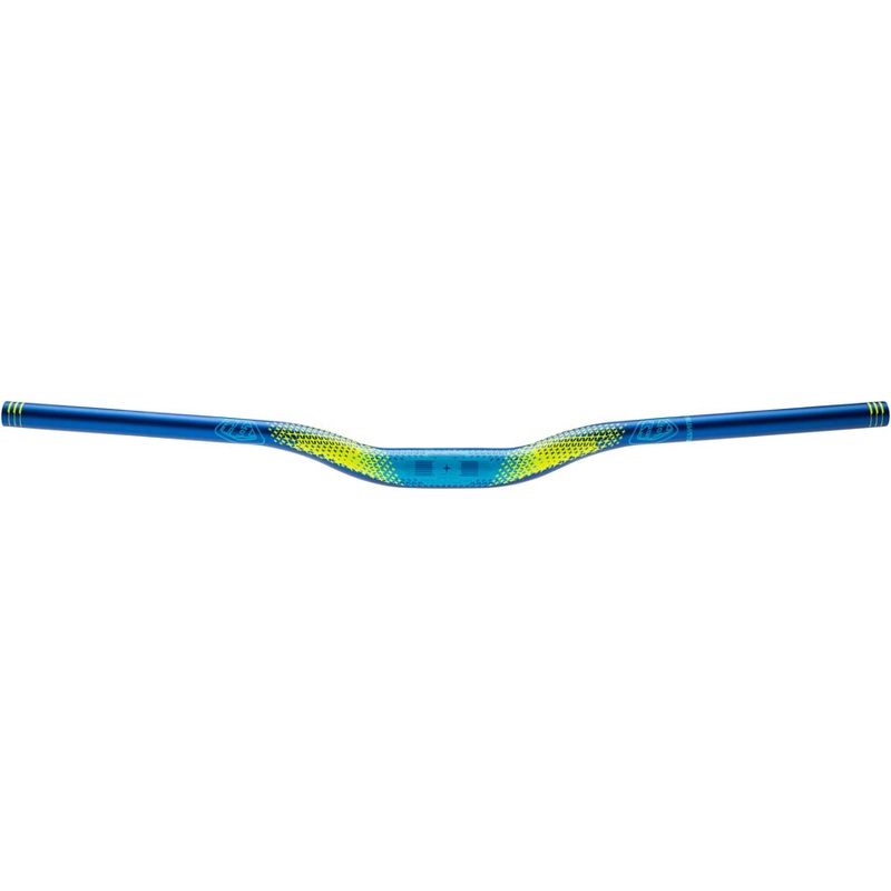 Truvativ Descendant CoLab Troy Lee Designs Riser Bar – 35mm clamp 760mm width 25mm rise Starburst Cyan/Blue