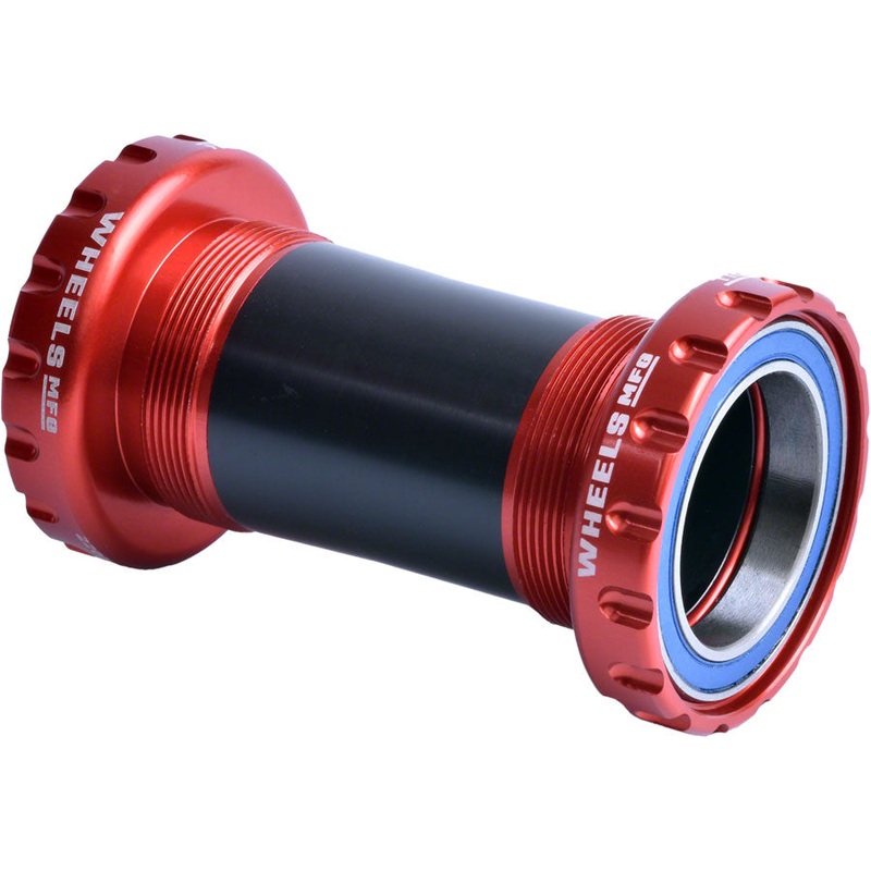 Wheels Manufacturing BSA 30 Bottom Bracket – English BSA Frame Interface ABEC-3 Bearings For 30mm Spindle Red
