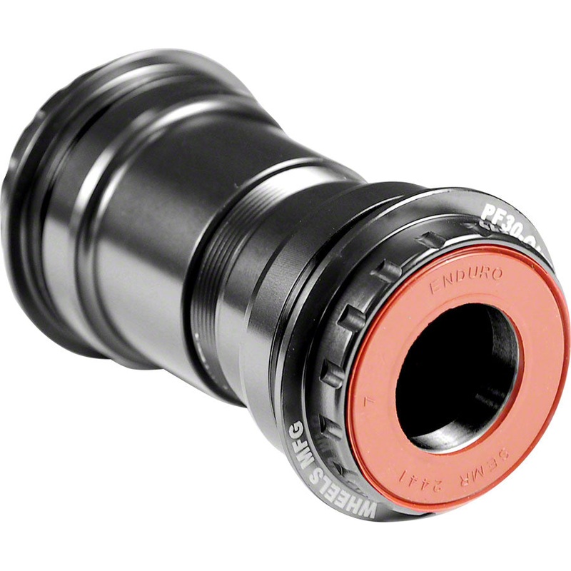 Wheels Manufacturing PressFit 30 to Shimano Thread-Together Bottom Bracket ZERO Ceramic Hybrid Bearings BLK