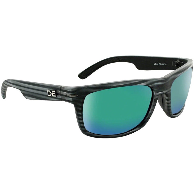 ONE Timberline Polarized Sunglasses Matte Driftwood Gray Polarized Smoke Green Mirror Lens