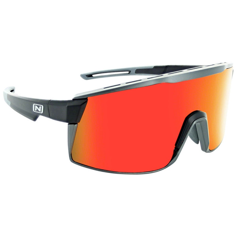 Optic Nerve Fixie Max Sunglasses – Matte BLK Aluminum Lens Rim Smoke Lens Red Mirror
