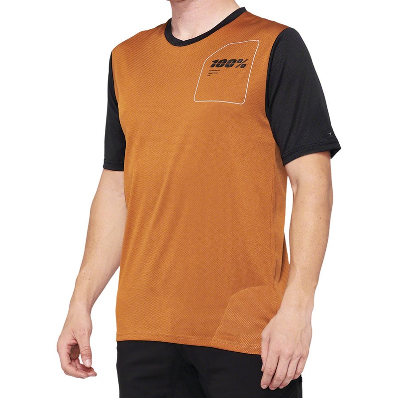 100% Ridecamp Jersey – Terracotta/Black Short Sleeve Mens Medium