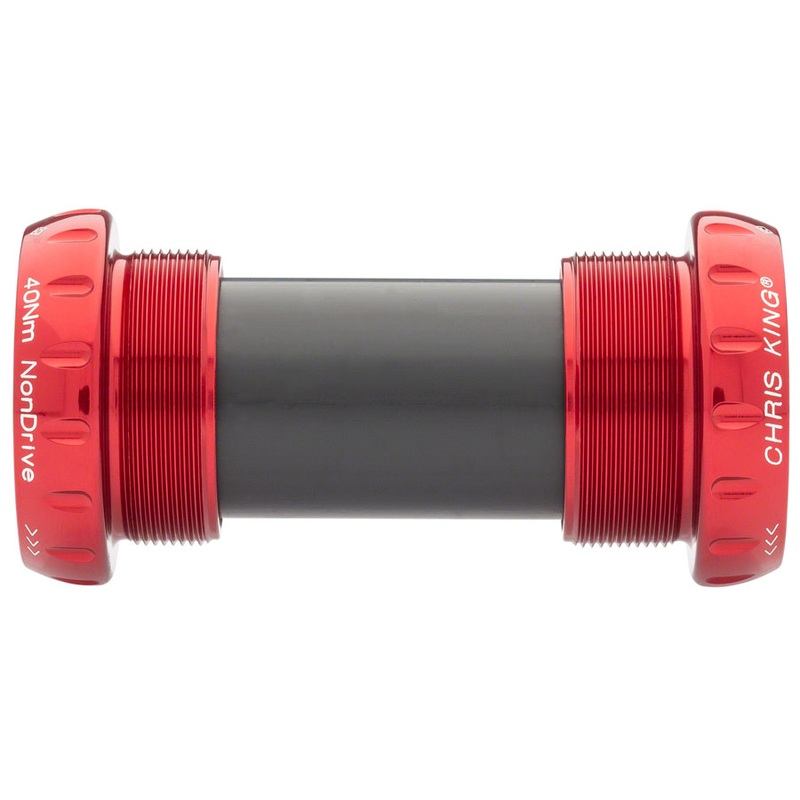 Chris King ThreadFit 24 Bottom Bracket Fit Kit 4 – English For Shimano Hollowtech II Red