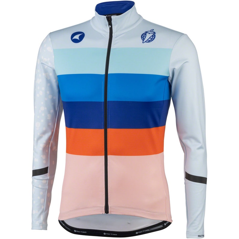 Salsa Arctica Mens Long Sleeve Jersey – Light Blue w/Stripes Small