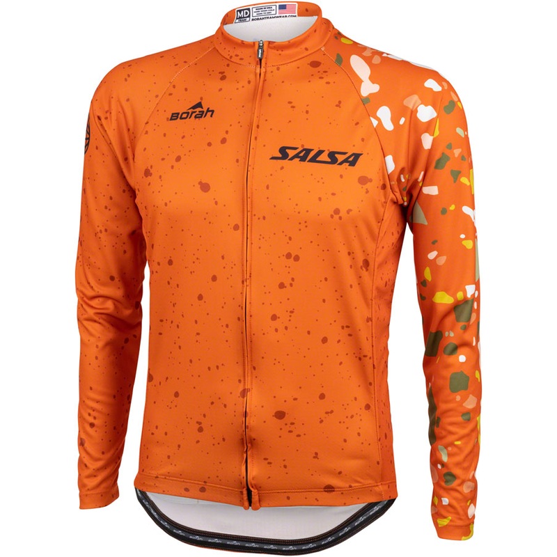 Salsa Mens Terrazzo Long Sleeve Jersey – Small Orange