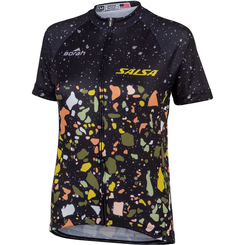 Salsa Womens Terrazzo Jersey – 2X-Large Black