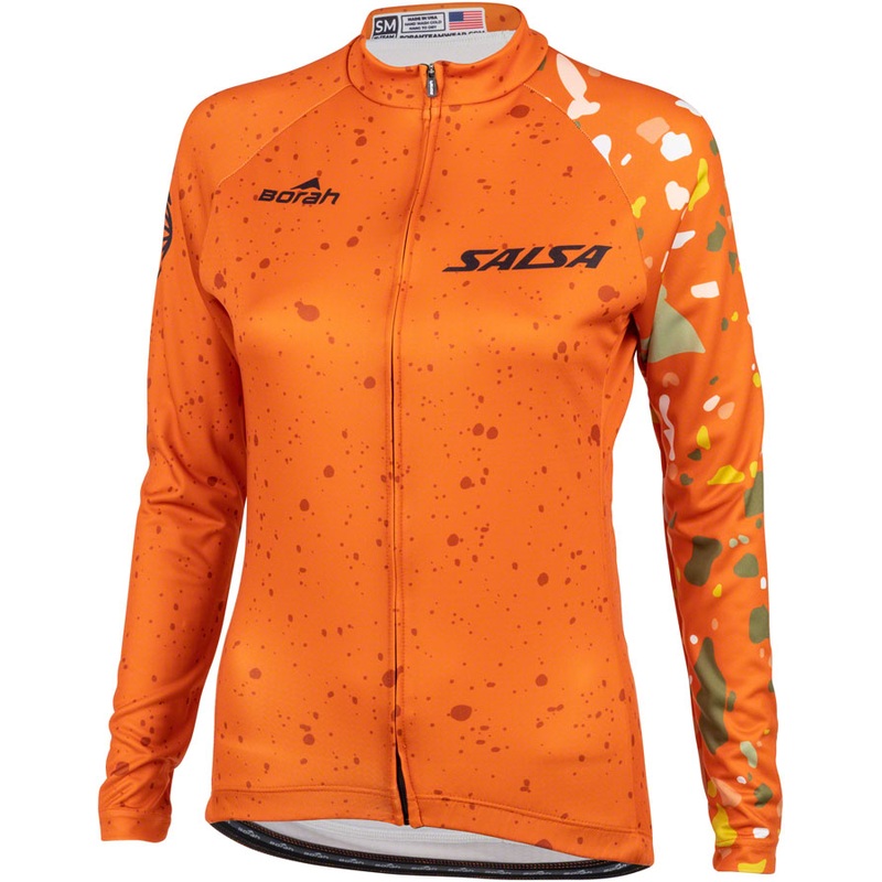Salsa Womens Terrazzo Long Sleeve Jersey – 3X-Large Orange