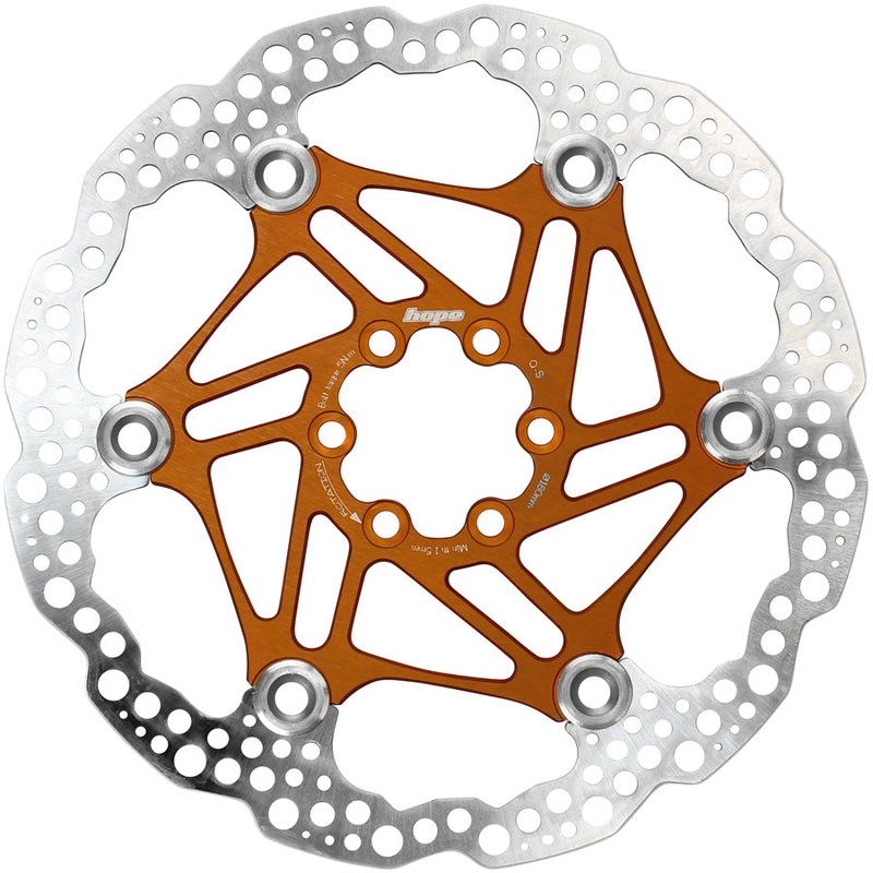 Hope Floating Disc Brake Rotor – 180mm 6-Bolt Orange