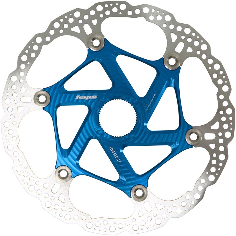 Hope MTB Floating Centre-Lock Disc Brake Rotor – 220mm Center-Lock Blue